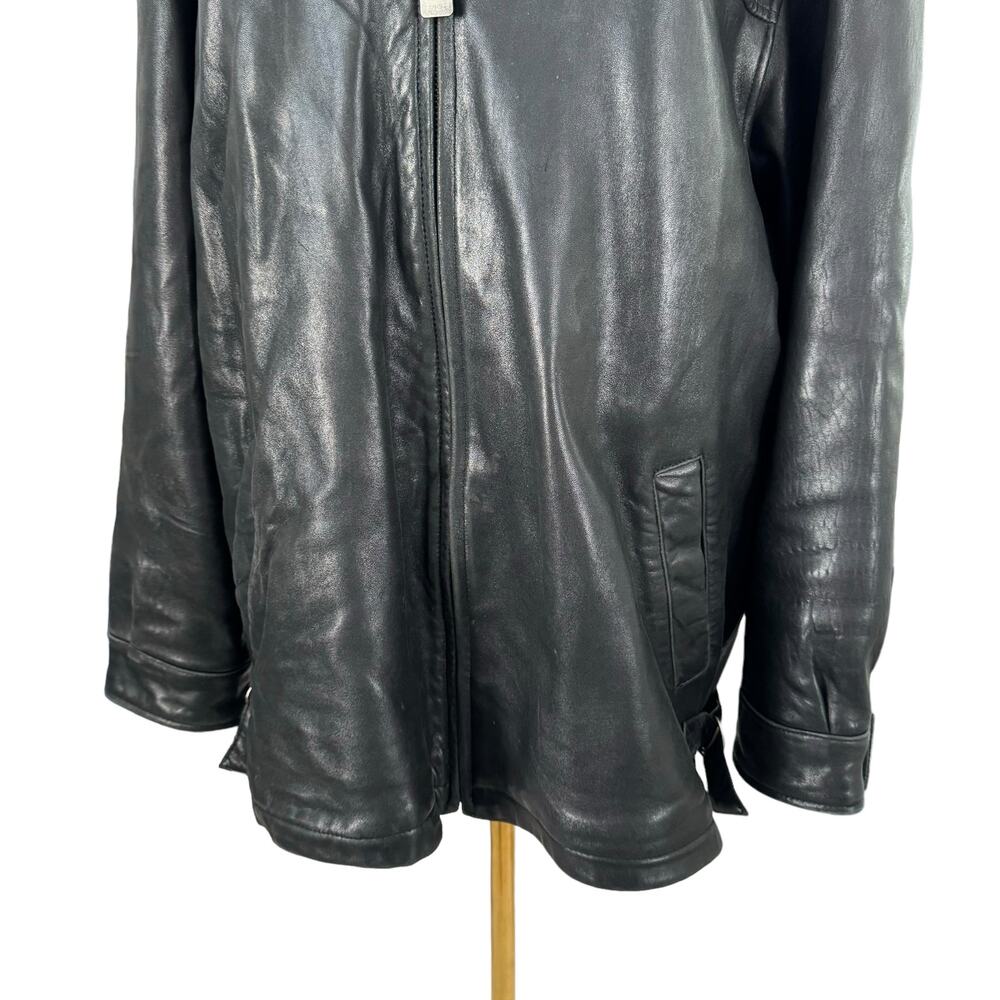 James & John Extasy Leather Jacket Classic Edgy Motorcycle Going Out Coat Big 2X - Picture 3 of 16
